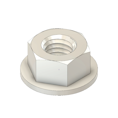 MODULAR SOLUTIONS ZINC PLATED FASTENER&lt;br&gt;M10 SERRATED FLANGE HEX NUT